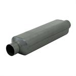 muffler, 2,5" in / 2,5" out, oval