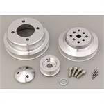 Pulley Kit, Billet aluminum, Serpentine