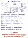 Jacking Instructions  Decal