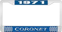nummerplåtshållare 1971 coronet - blå