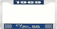 nummerplåtshållare, 1969 NOVA SS STYLE 3 blå