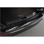 Zwart RVS Achterbumperprotector passend voor Kia Optima Combi 2016- 'Ribs'