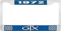 1972 GTX LICENSE PLATE FRAME - BLUE