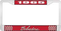 nummerplåtshållare 1965 belvedere - röd