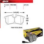 brake pads, rear, Performance ceramic