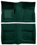 1965-68 Mustang Coupe Passenger Area Loop Floor Carpet with Mass Backing - Dark Green