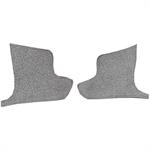 1963-67 Chevrolet Corvette	 Kick Panel Carpet Inserts	 Loop	 Silver