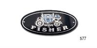 Sill plate tag, "Body byFisher" (exc 4dr ht); pr