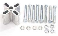 Fan Spacer Kit, 1" long, Clear, 5/16-18 and 5/16-24 bolts included