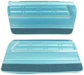 1967 IMPALA / SS 2 DOOR COUPE & CONVERTIBLE BRIGHT BLUE PRE-ASSEMBLED FRONT DOOR PANELS