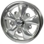 Wheel 5,5x15" silver with polished lip