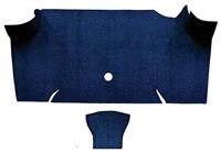 1967-68 Mustang Fastback Loop Carpet Trunk Mat  - Dark Blue