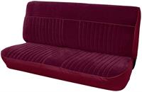 Seat Cover, red vinyl/velour, bench