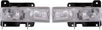 Headlight Assembly, Bulb Included, OEM, Cadillac, Chevrolet, GMC, Pair