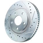 Brake Rotors, Cross-Drilled, Slotted, Iron, Natural, Front