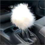 Simoni Racing Gear Knob Cover Fluffy Fur - White