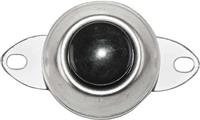 Universal Horn Button, Satin Finish Stainless Steel With Black Button