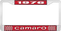 1976 CAMARO LICENSE PLATE FRAME STYLE 1 RED