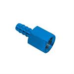 Hose Fitting, Straight, Aluminum, Blue Anodized, -6 AN Female Threads, 5/16 in. Hose Barb