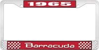1965 BARRACUDA LICENSE PLATE FRAME - RED