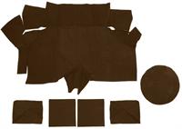 1969-70 Mustang Fastback Nylon Loop Trunk Carpet Set with Boards - Ginger