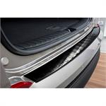 Zwart RVS Achterbumperprotector passend voor Hyundai Tucson 2015-2018 'Ribs'