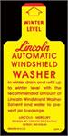 Windshield Washer Bottle Bracket Decal - Yellow And Red