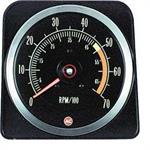 Tachometer,5000 RPM Redln,1969
