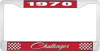 1970 CHALLENGER LICENSE PLATE FRAME - RED