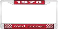 nummerplåtshållare 1970 road runner - röd
