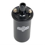 Ignition Coil, Female/Socket, Canister Style, Black, Round,