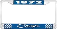 1972 CHARGER LICENSE PLATE FRAME - BLUE