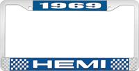 1969 HEMI LICENSE PLATE FRAME - BLUE