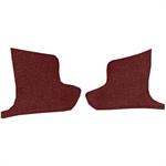 1963-67 Chevrolet Corvette	 Kick Panel Carpet Inserts	 Loop	 Maroon