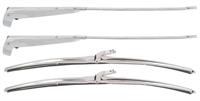 Windshield Wiper Arms & Blades, Polished Stainless Steel