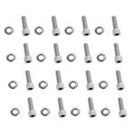 Transmission Pan Bolts, Stainless Steel, Natural, Allen Head, 1" UHL, Chevy, Ford, GM, Mopar