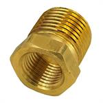 Fitting, Bushing Reducer, Straight, Brass, Natural, 1/2 in. NPT Male Threads, 3/8 in. NPT Female Threads, Each