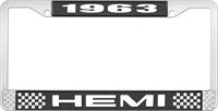 1963 HEMI LICENSE PLATE FRAME - BLACK