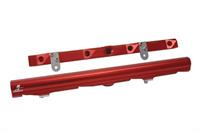 Fuel Rail Aluminum Red