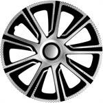 Single J-Tec wheel cover Veron 16-inch silver/black/carbon-look