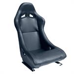 Sport seat 'BW' - Black Synthetic leather - Non-reclinable back-rest - incl. slides