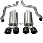 Exhaust System, Sport, Stainless Steel, Black Tips