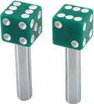 Door Lock Knob/ Green Dice