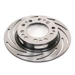 Brake Rotor, Slotted, Steel, Silver Cadmium Plated, Driver Side Front