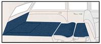 1955-56 CHEVY WAGON REAR CARGO AREA DAYTONA WEAVE CARPET -BLUE