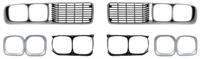 1973-74 Charger Grill Set (Except SE Models) - Silver