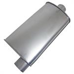 Muffler, Performance Turbo, 18 in. Case Length, 3 in. Inlet/3 in. Outlet, Steel, Aluminized