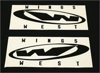 Sticker Wings West 15cm Black