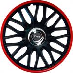Set J-Tec wheel covers Orden R 16-inch black/red + chrome ring