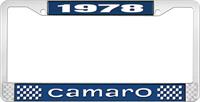 1978 CAMARO LICENSE PLATE FRAME STYLE 1 BLUE